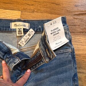 Madewell Blue Denim Flared Jeans size 23 NWT